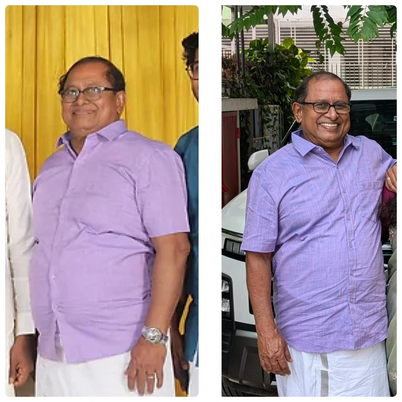 Weight loss transformation of a old man at Galaxy Fitness Mart